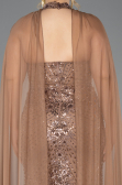 Robe De Fiançailles Grande Taille Longue Cuivre ABU5596