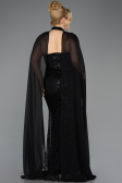 Robe De Fiançailles Grande Taille Longue Noir ABU5596