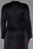 Robe Hijab Grande Taille Longue Noir ABU5502