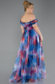 Robe De Soirée Grande Taille Longue Bleu Saxe ABU5263