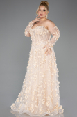 Robe De Fiançailles Grande Taille Longue Or ABU5660