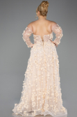 Robe De Fiançailles Grande Taille Longue Or ABU5660