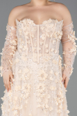 Robe De Fiançailles Grande Taille Longue Or ABU5660