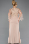 Robe de Soirée Grande Taille Longue Mousseline Or ABU5624