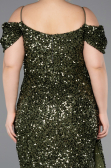 Robe De Invitation Grande Taille Midi Kaki ABK2534