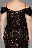 Robe De Invitation Grande Taille Midi Brun ABK2534