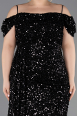 Robe De Invitation Grande Taille Midi Noir ABK2534
