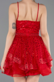 Tenue de Soirée Courte Rouge ABK2435