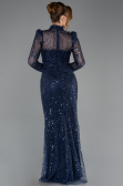 Robe Queue de Poisson Longue Bleu Marine ABU4526