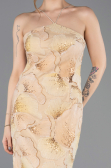 Robe de Soirée Longue Squameuse Or ABU5713
