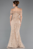 Robe de Soirée Longue Perlé Or ABU5694