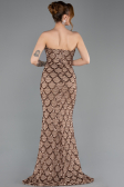 Robe de Soirée Longue Squameuse Cuivre ABU5701