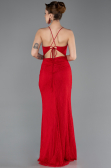 Robe de Soirée Longue Dantelle Rouge ABU5719