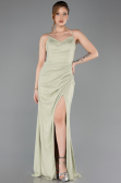 Robe de Soirée Longue Dantelle Menthe ABU5719