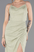 Robe de Soirée Longue Dantelle Menthe ABU5719