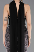 Robe Queue de Poisson Longue Squameuse Noir ABU5703
