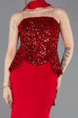 Robe Queue de Poisson Longue Rouge ABU5704