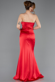 Robe de Soirée Longue Satin Rouge ABU5708