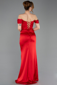 Robe de Soirée Longue Satin Rouge ABU5709