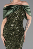 Robe de Soirée Longue Kaki ABU5711