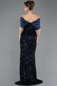 Robe de Soirée Longue Bleu Marine ABU5711