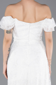 Robe de Soirée Longue Dantelle Blanc ABU5728