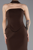 Robe de Soirée Longue Brun ABU5735