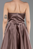 Robe De Soirée Satin Longue Cuivre ABU4561