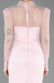 Robe de Soirée Longue Dantelle Poudre ABU5700