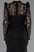 Robe de Soirée Longue Dantelle Noir ABU5734