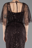 Robe de Soirée Longue Perlé Brun ABU5718