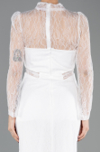 Robe de Soirée Longue Dantelle Blanc ABU5736