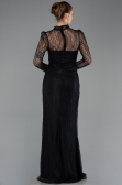 Robe de Soirée Longue Dantelle Noir ABU5736