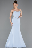 Robe de Soirée Longue Bleu clair ABU5747