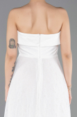 Tenue de Soirée Midi Dantelle Blanc ABK2538