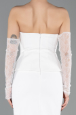 Robe de Cérémonie Midi Blanc ABK2539