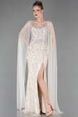 Robe de Soirée Longue Pierreux Beige ABU5751
