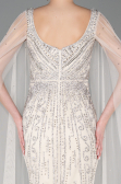 Robe de Soirée Longue Pierreux Beige ABU5751