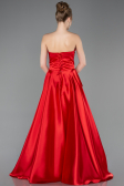 Robe de Soirée Longue Satin Rouge ABU5767