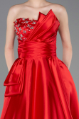 Robe de Soirée Longue Satin Rouge ABU5767