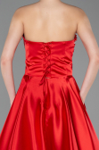 Robe de Soirée Longue Satin Rouge ABU5767