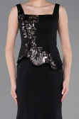 Robe Queue de Poisson Longue Noir ABU5768