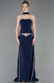 Robe de Soirée Longue Bleu Marine ABU5769