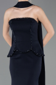Robe de Soirée Longue Bleu Marine ABU5774