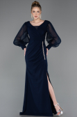 Robe de Soirée Longue Bleu Marine ABU5779
