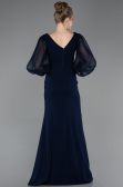 Robe de Soirée Longue Bleu Marine ABU5779