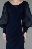 Robe de Soirée Longue Bleu Marine ABU5779