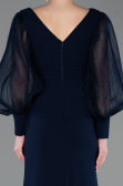 Robe de Soirée Longue Bleu Marine ABU5779