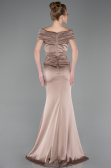 Robe de Soirée Longue Satin Vison ABU5785