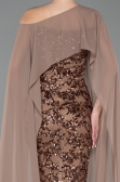 Robe de Soirée Longue Squameuse Cuivre ABU5790